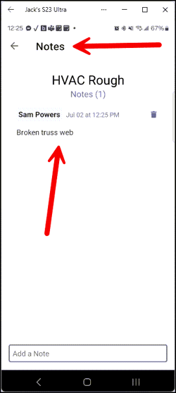 note on task record