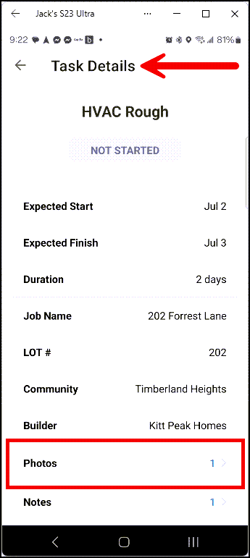 photos on task details