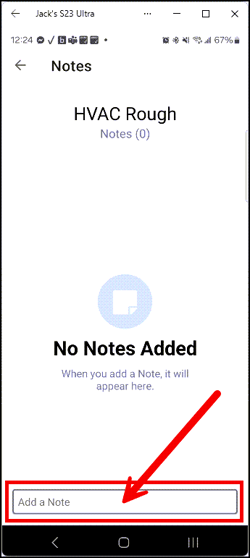 tap to add note