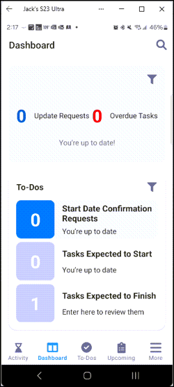 open mobile dash