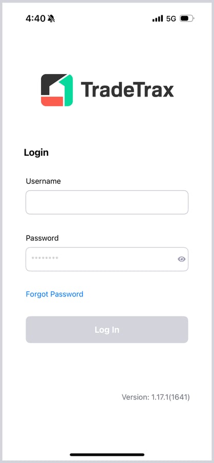 TradeTrax Log In Screen-1